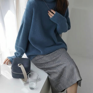 Cashmere-Blend Turtleneck Sweater